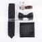 Fashion Men Bowtie Bow Tie Necktie Handkerchief Pocket Square Set