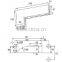 Stainless steel or Aluminum 90 Degree glass door patch fittings (DL-053)