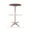 Outdoor aluminum curve high bar table for sale