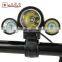 Goread T08 bike light head ligt ( 2 in 1) rechargeable 18650 3 pcs led bike head light
