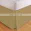TAILORED BED SKIRT. DUST RUFFLE, PLEATED, 14" DROP, WHITE BEIGE, FULL QUEEN KING