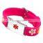 alert kids bracelet custom kids metal charm silicone bracelet