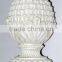 Decorative Antique White Pineapple Curtain Rod Finials For Large Wooden Poles