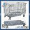 folding wire mesh fence stackable storage container cage