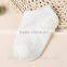 funny plain white baby short toe socks