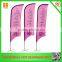 Top quality on selling 110g knitted fabric promotional advertising feather beach flag