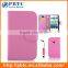 Set Screen Protector Stylus And Case For Samsung Galaxy Young S6310 , Pink Leather Wallet Magnetic Phone Case