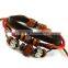 cheap braided fashion unisex leather bracelet