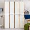 Modern wooden high glossy white four door wardrobe