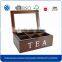 BSCI certificated wooden tea box with glass top                        
                                                Quality Choice