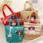 Hot sale pula girl printing canvas coin purse with handle made in china