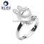 AAA quality freshwater pearl ring designs silver pearl gemstone ring