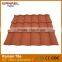 Low cost thermal insulation stone coated metal roof tile, color steel chinese flat roof tiles