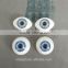 Oval and round blue acrylic doll eyes