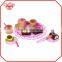 Pink Cutting Game Playset Wooden Toy Tea Set Miniature Wooden Toys For Kids