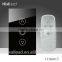 Hot Sales Wallpad LED Black Glass 110~250V US/Australia Standard Wireless Remote Control LED Dimmer on off Switch