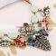 2015 Fashion leaf flower rhinestones necklace accessories for women