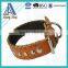Brown Leather Durable Dog Collar and Leash