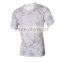 Camouflage nylon polyester short sleeve quick dry polyester running shirt