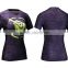 2016 guangzhou manufacturer summer short sleeve printed custom couple superman print t-shirt women slim fit shirt