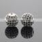 Round Brilliant Cut CZ Diamond Zircon Beads for Pendants or Charms Loose Black Zirconia Balls