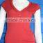 Crocheted neck new design knitted blouse ladies