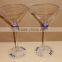 high quality crystal decorated martini glasses set of 2