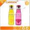 500ml clear tritan sport lemon squeezer water bottle