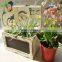 Rustic Wooden Herb Blackboard Window Wooden Flower Pot Holder