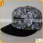 Custom 6 panel sublimationfloral leather strap snapback baseball caps