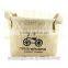 Folding Food Beverage Fruit Jute Storage Organizer Bag, Sturdy Camping Food Storage Basket