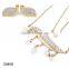 2016 new arrival 316 stainless steel micro-setting diamonds women sex beautiful jewelry set