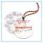 die cut paper hang tag leaf shape with string rope