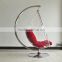 Ball chair clear hanging or on stand model with cushion hanging ball chair