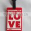 custom printing signature plate ID tag soft strap wedding favorable airport luggage tag with US standards