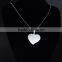 Stainless steel flat blank heart pendant for necklace