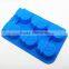 Promotional gift 6 Cups snowman shape Silicone Cake Pan Mold