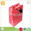 red creative unique wedding gift shopping paper bag with your own logo