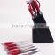iron royal kitchen knife set with black wooden /rack/shelf
