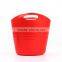 Multifunctional 2 color Cheap Plastic Double Handle Bucket for beer or Sundries storage