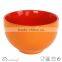 light color ceramic two tone soup bowl