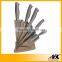 Household Kitchen knives set with block