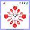 2015 Kitchen Design Creative Wall Clock With Plastic Fork And Spoon