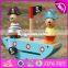 New Design Pirate Toy Wooden Stacking Balance Blocks for Kids W11F056