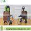 3 Wheels Stair Climber Foldable Shopping Trolley Bag With Seat