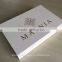 customized fashion luxury white folding lid magnetic box for bed linen