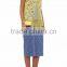 Customized Lady's Apparel Office Lace Wear Fashion Plaid Seersucker Skirt(DQM026S)