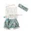 Summer new design boutique baby clothing set fashion girl floral outfits