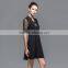 Maxnegio summer black dress with lace chinese runway dress