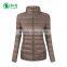 European Style Winter Shiny Ultra Light Thin Foldable Women Goose Down Jacket